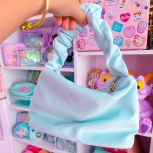 ❌ SOLD ❌ Stoney Clover Lane Velvet Scrunch Bag (Seeing Stars Collection) - Blue